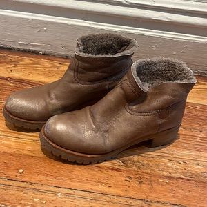 Vintage Prada Shearling Booties size 38